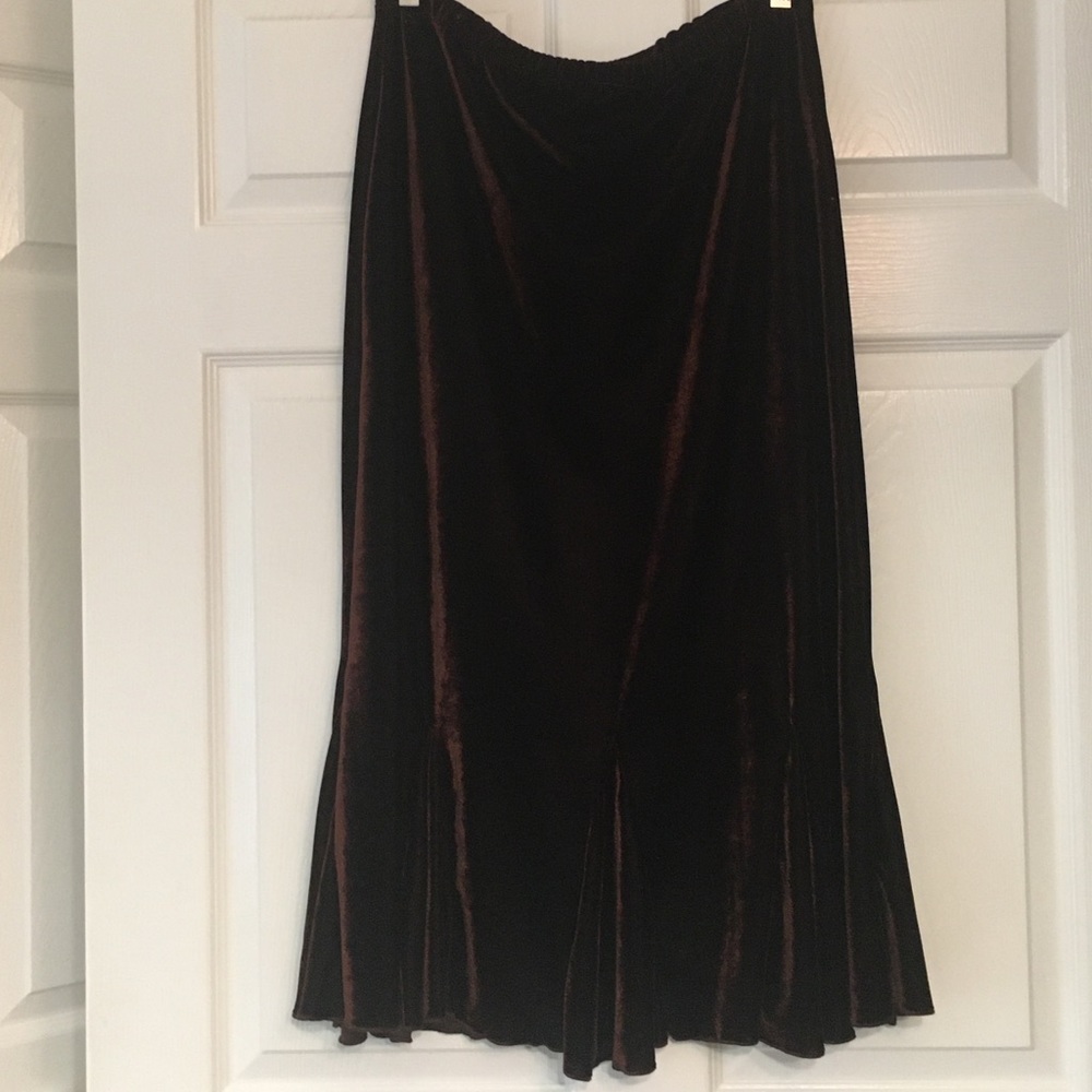 Brown Velvet Skirt